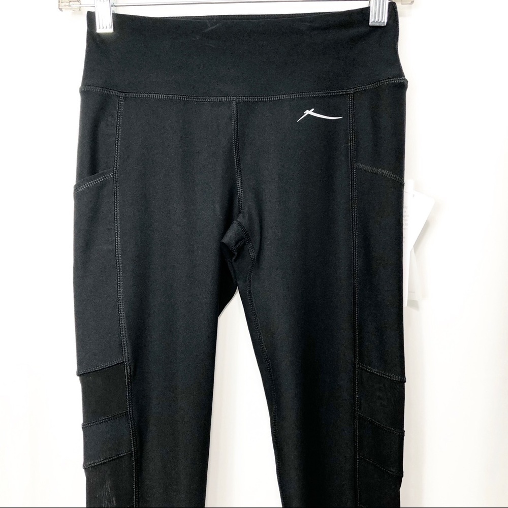 NWT-X by Gottex Black Mesh Leggings w Pocket XS - Picture 2 of 8